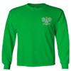 0083. Poland Pride Vintage Style Retro Polish Eagle Flag Polska Soccer Men's Long Sleeve t Shirt (Irish Green 2X Large) view 2