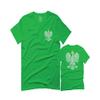 0083. Poland Pride Vintage Style Retro Polish Eagle Flag Polska Soccer for Men T Shirt (Irish Green 2X-Large)