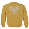 0083. Poland Pride Vintage Style Retro Polish Eagle Flag Polska Soccer Men's Crewneck Sweatshirt (Gold X-Large) view 3