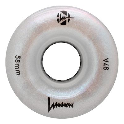Luminous LED Quad Wheels White Pearl 58mm 4pack