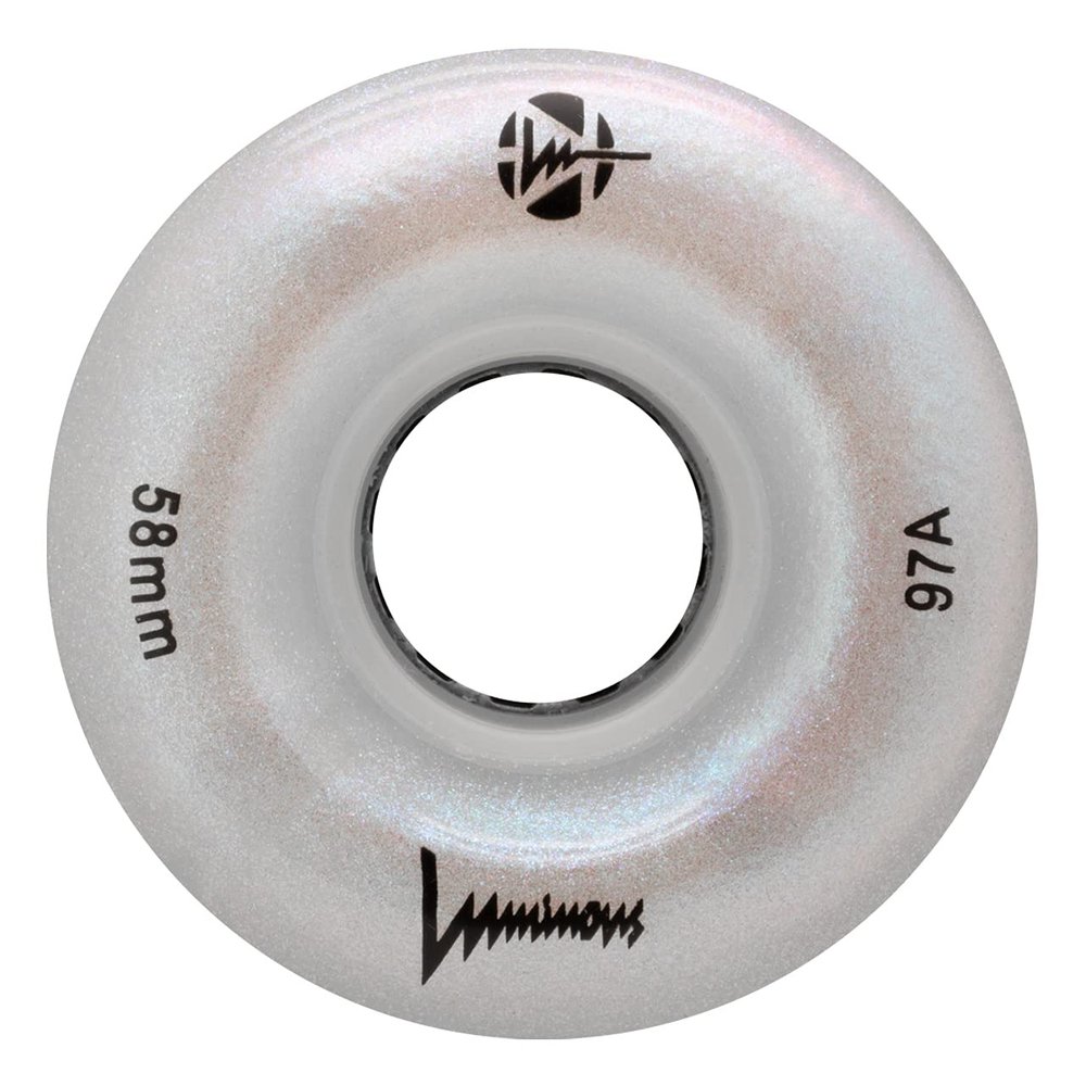 Luminous LED Quad Wheels White Pearl 58mm 4pack