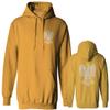 0083. Poland Pride Vintage Style Retro Polish Eagle Flag Polska Soccer Sweatshirt Pullover Hoodie (Gold, Large) view 1