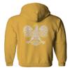 0083. Poland Pride Vintage Style Retro Polish Eagle Flag Polska Soccer Sweatshirt Pullover Hoodie (Gold, Large) view 3
