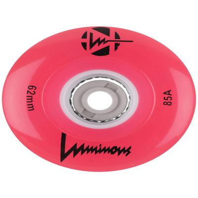 Luminous Quad Wheels Red 62mm 85A 4pk