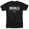 Nicholls State University Official Stacked Unisex Adult T-Shirt, Black, 4X-Large view 1