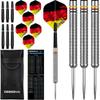 Dartfellas 22g 90% Tungsten Germany German Flag Patriot X Steel Tip Dart Set, Flights & Shafts Included (2 Sets Each), w/Travel Case, 22 Grams view 1