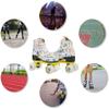Classic Graffiti Roller Skates, Led Blinking Wheel Double-Row Skates, Comfortable and Breathable Sneakers for Boys and Girls,36-Whitedoesnotflash view 4