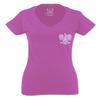0083. Poland Pride Vintage Style Retro Polish Eagle Flag Polska Soccer for Women V Neck Fitted T Shirt (Pink X Small) view 2