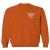 0083. Poland Pride Vintage Style Retro Polish Eagle Flag Polska Soccer Men's Crewneck Sweatshirt (Orange Small) view 2