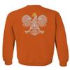0083. Poland Pride Vintage Style Retro Polish Eagle Flag Polska Soccer Men's Crewneck Sweatshirt (Orange Small) view 3