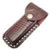 TheBoneEdge Brown 4" Leather Sheath For Folding Blade Pocket Knife Belt Loop view 1