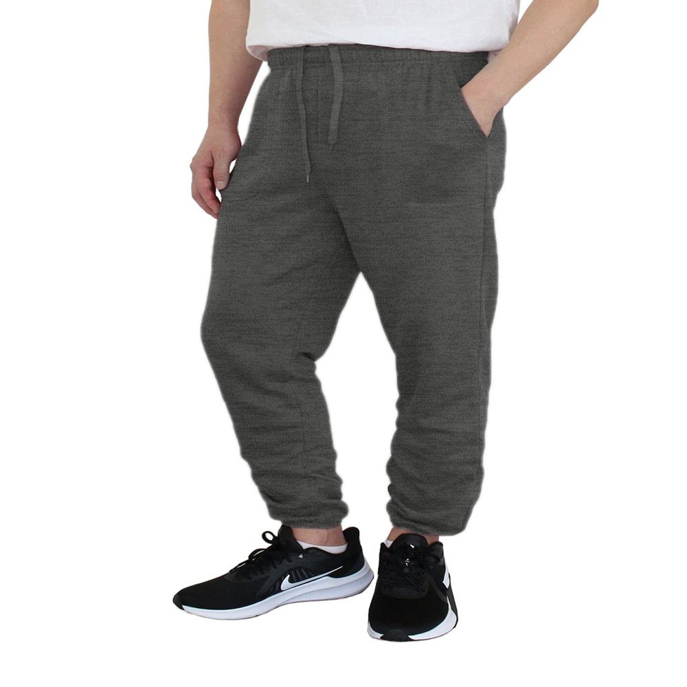 AIRNINE Men's Lightweight Fleece Joggers Sweatpants (S to 6XL) (Charcoal_S78, 5X-Large, 5X_l)