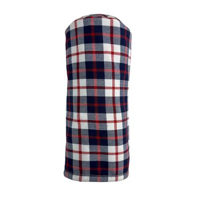 Sunfish Tartan Driver Golf Headcover White Navy Red Plaid