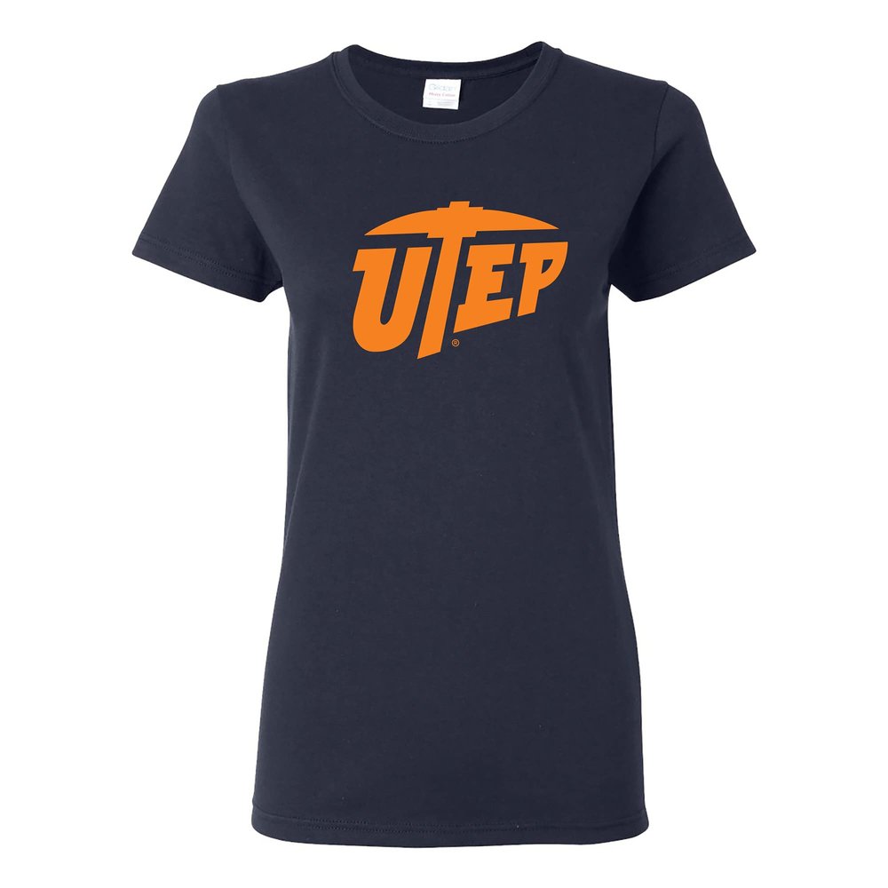 UGP Campus Apparel LS02 - UTEP Miners Primary Logo Womens T Shirt - Medium - Navy
