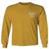 0083. Poland Pride Vintage Style Retro Polish Eagle Flag Polska Soccer Men's Long Sleeve t Shirt (Gold Small) view 2