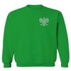 0083. Poland Pride Vintage Style Retro Polish Eagle Flag Polska Soccer Men's Crewneck Sweatshirt (Irish Green Large) view 2