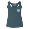 0083. Poland Pride Vintage Style Retro Polish Eagle Flag Polska Soccer Women's Tank Top Racerback (Indigo Blue X Small) view 1