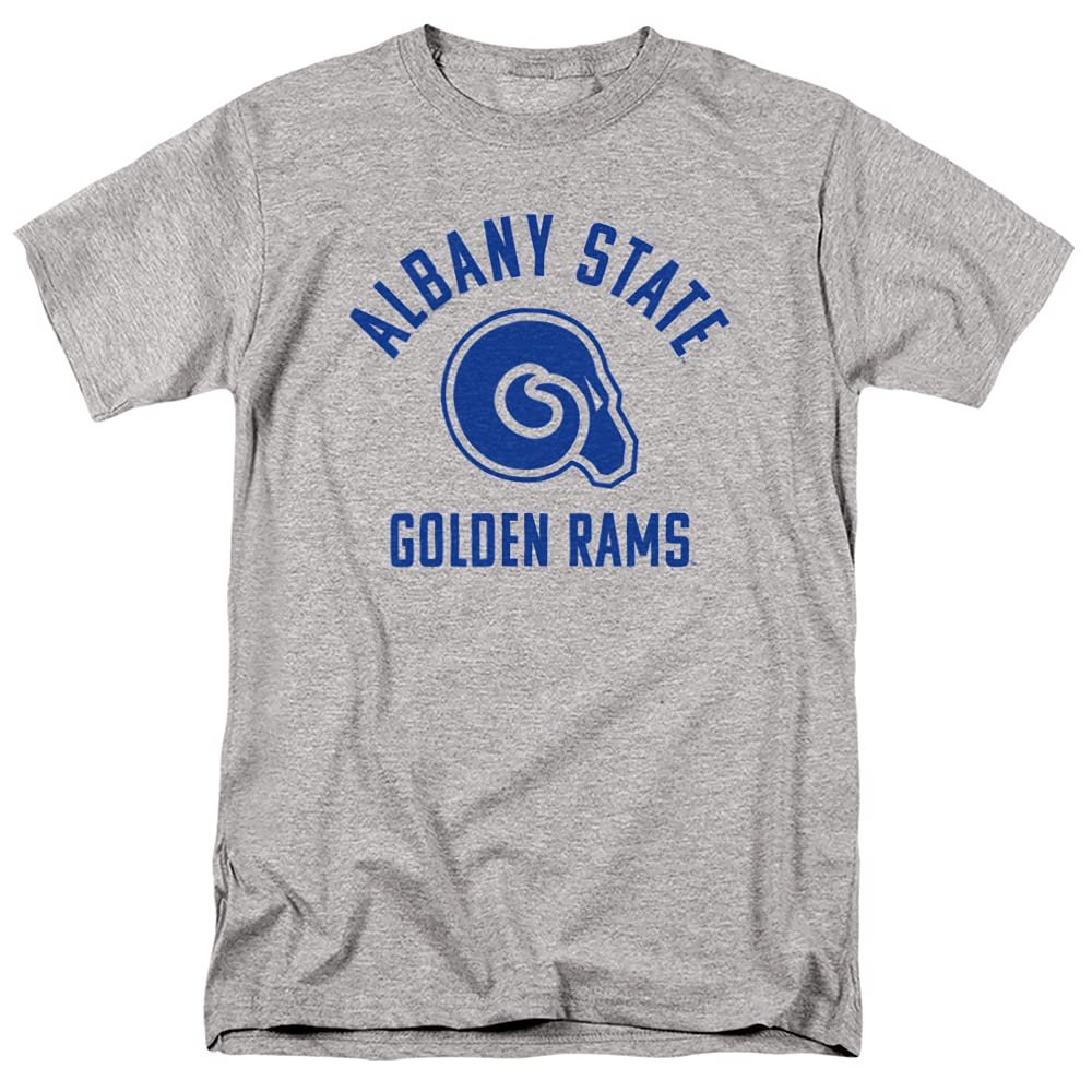 Albany State University Official One Color Albany Golden Rams Logo Unisex Adult T-Shirt, One Color Albany Golden Rams Logo, 4X-Large