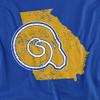 Albany State University Official State Shape Unisex Adult T-Shirt, State Shape, 2X-Large view 2