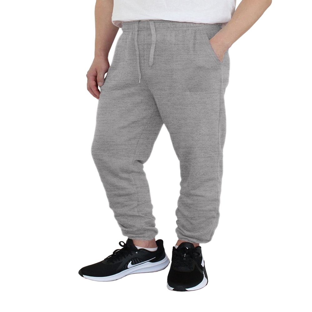 AIRNINE Men's Lightweight Fleece Joggers Sweatpants (S to 6XL) (Grey_S78, Small, s)