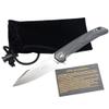 HUNT-DOWN 8" Stain Finised Blade Ball Bearing Folding Knife G10 Handle With Box view 1