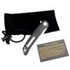 HUNT-DOWN 8" Stain Finised Blade Ball Bearing Folding Knife G10 Handle With Box view 2