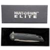 HUNT-DOWN 8" Stain Finised Blade Ball Bearing Folding Knife G10 Handle With Box view 4