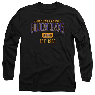 Albany State University Official Est. Date Unisex Adult Long-Sleeve T Shirt,Black, 3X-Large