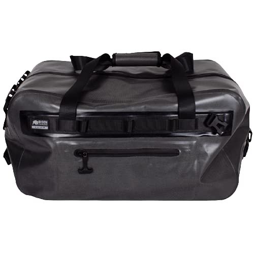 Bison Coolers Dry Duffle, Marine Grade TPU Puncture Resistant Water Proof Shell with Welded Seams - Water Resistant Zippers & Removable Straps w/Easy Carry Handles - Outdoor | 50L