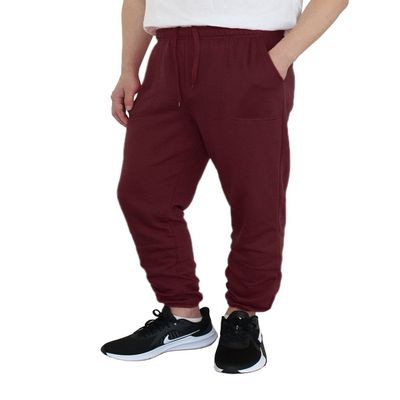 AIRNINE Men's Lightweight Fleece Joggers Sweatpants (S to 6XL) (Burgundy_S78, 3X-Large, 3X_l)