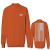 0092. White Vintage American Flag United States America USA us Military Patriotic Men's Crewneck Sweatshirt (Orange Medium) view 1