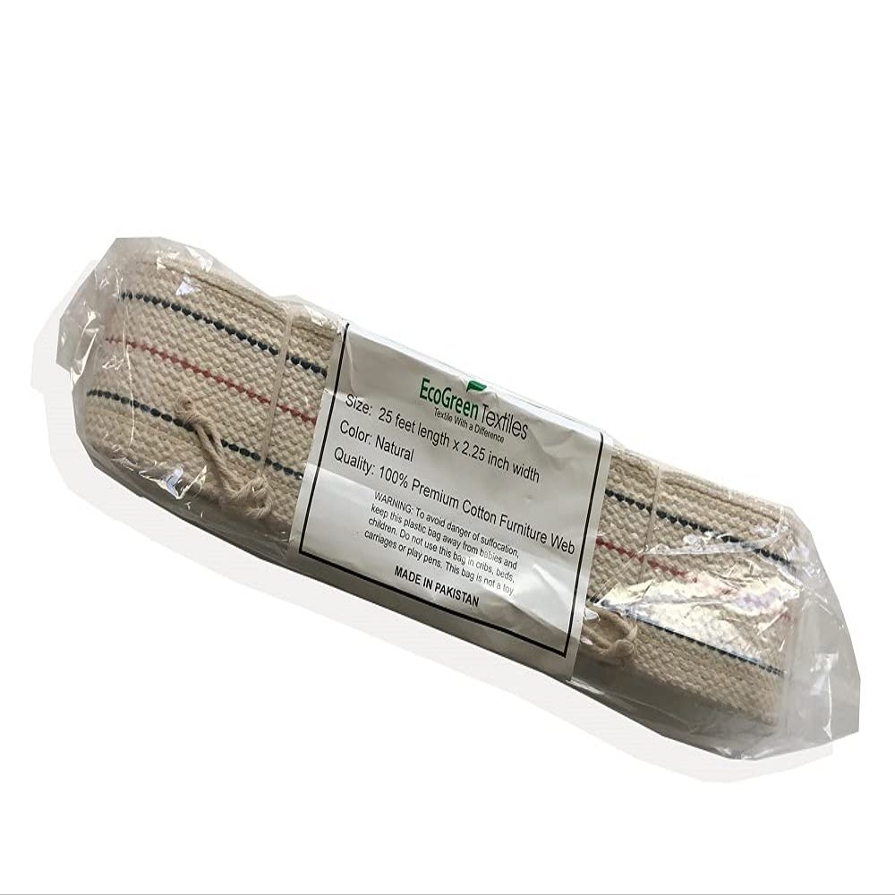 100% Heavy Cotton 2" Webbing Strap for Cargo/Furniture,1 Roll =20 Feet
