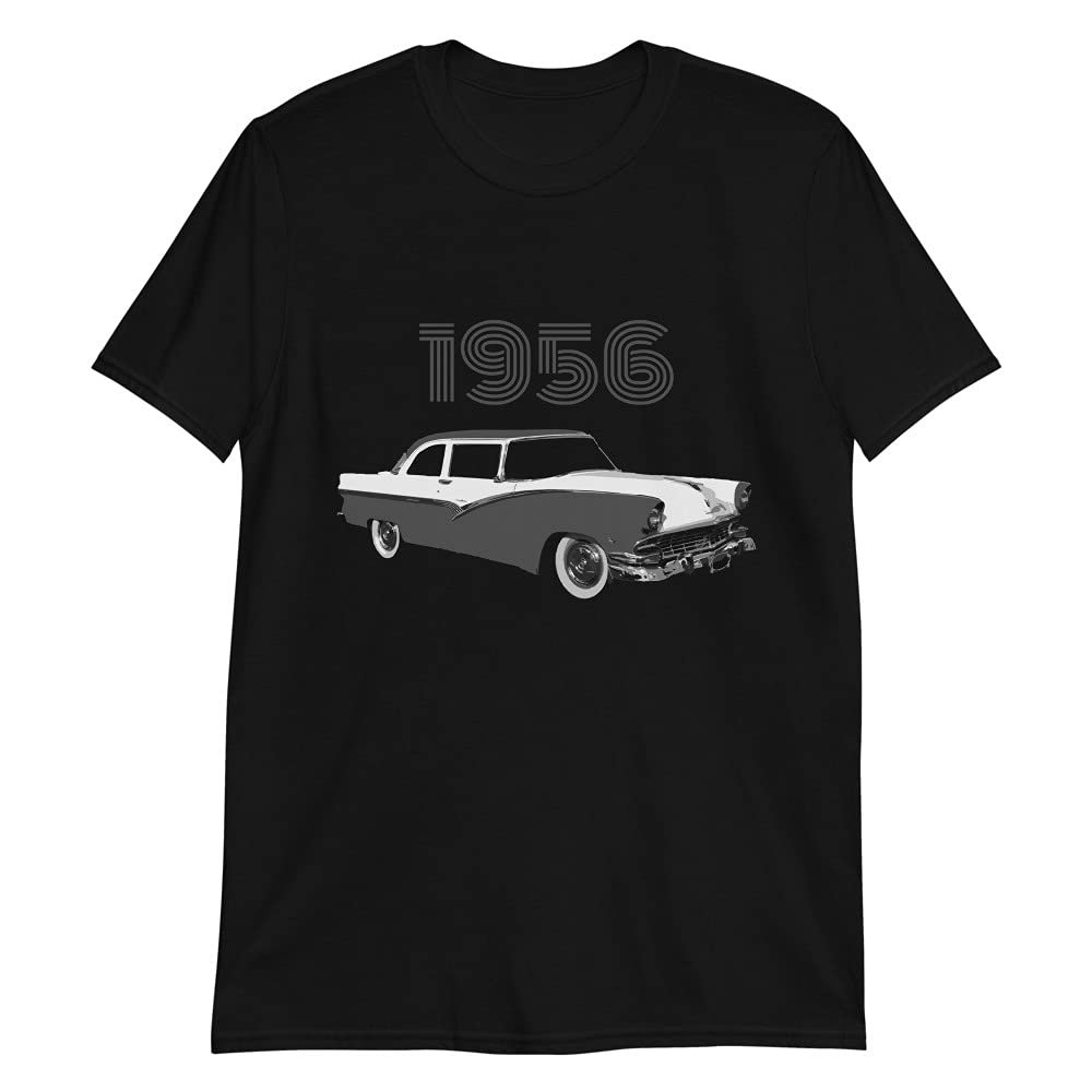 1956 Fairlane American Antique Classic Car Short-Sleeve T-Shirt Black