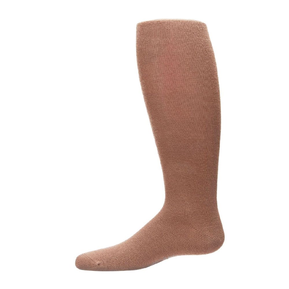 MeMoi Soft Pima Cotton Tights for Girls, Soft and Lightweight Opaque Tights for girls - Sizes 8 to 16, Toasted Almond, 12