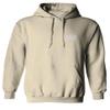 0092. White Vintage American Flag United States America USA us Military Patriotic Sweatshirt Pullover Hoodie (Beige, Small) view 2