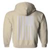 0092. White Vintage American Flag United States America USA us Military Patriotic Sweatshirt Pullover Hoodie (Beige, Small) view 3