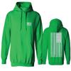 0092. White Vintage American Flag United States America USA us Military Patriotic Sweatshirt Pullover Hoodie (Irish, Large) view 1