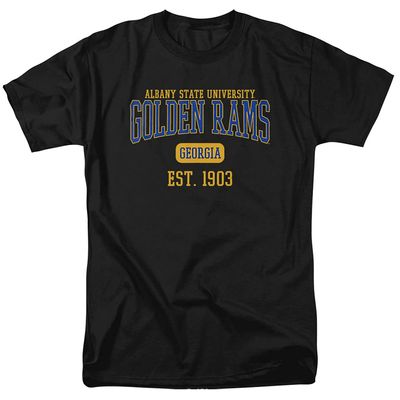 Albany State University Official Est. Date Unisex Adult T-Shirt, Black, 4X-Large