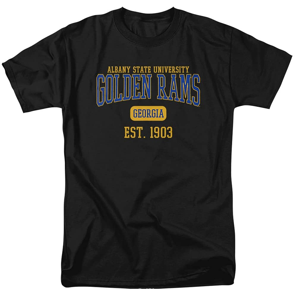 Albany State University Official Est. Date Unisex Adult T-Shirt, Black, 4X-Large
