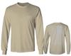 0092. White Vintage American Flag United States America USA us Military Patriotic Men's Long Sleeve t Shirt (Beige 2X Large) view 1