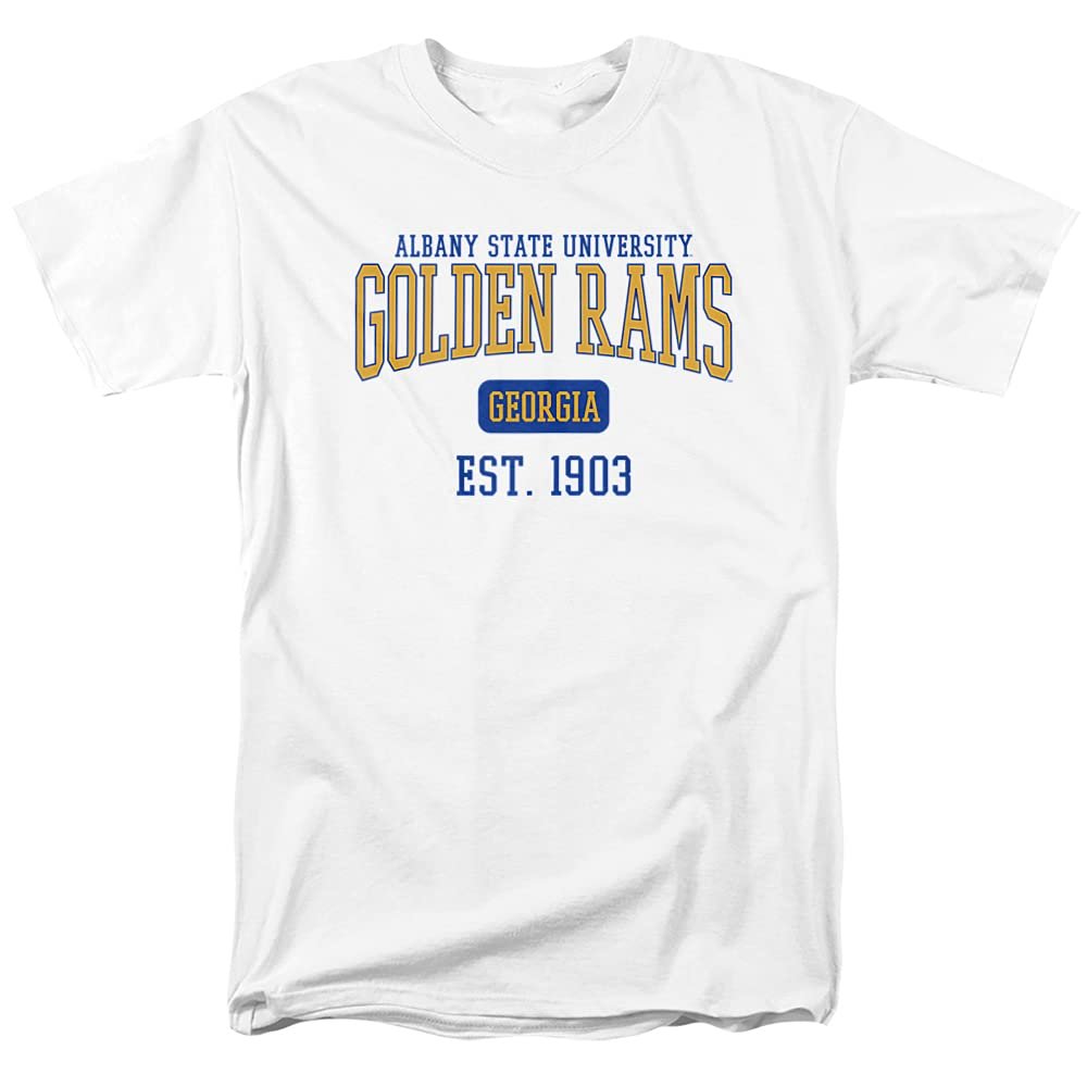 Albany State University Official Est. Date Unisex Adult T-Shirt, White, 5X-Large