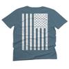 0092. White Vintage American Flag United States America USA us Military Patriotic for Men T Shirt (Indigo 2X-Large) view 3