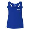 0092. White Vintage American Flag United States America USA us Military Patriotic Women's Tank Top Racerback (Royal Large) view 1