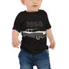 1956 Fairlane American Antique Classic Car Baby Jersey Short Sleeve Tee Black view 1