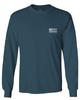 0092. White Vintage American Flag United States America USA us Military Patriotic Men's Long Sleeve t Shirt (Indigo Blue 2X Large) view 2