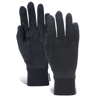 TrailHeads Lightweight Running Gloves for Women  Moisture Wicking & Touchscreen Womens Gloves with Anti-Slip Grip  Ideal for Cool Weather Workouts & Outdoor Activities Black