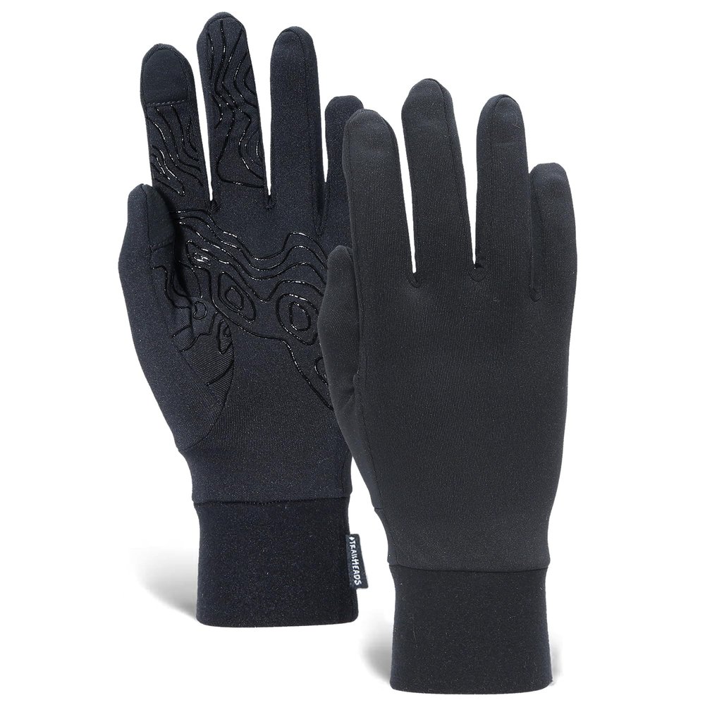 TrailHeads Lightweight Running Gloves for Women  Moisture Wicking & Touchscreen Womens Gloves with Anti-Slip Grip  Ideal for Cool Weather Workouts & Outdoor Activities Black