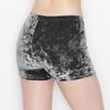 ALWAYS Womens Crushed Velvet Shorts  Buttery Soft Comfortable Sexy Boy Short Pants Charcoal Large view 3
