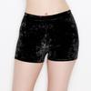ALWAYS Womens Crushed Velvet Shorts  Buttery Soft Comfortable Sexy Boy Short Pants Black Medium view 2