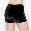 ALWAYS Womens Crushed Velvet Shorts  Buttery Soft Comfortable Sexy Boy Short Pants Black Medium view 3